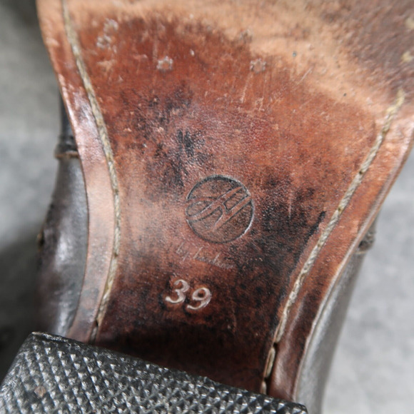 Hudson Shoes Womens 39 Boots Leather Biker Moto Ankle Bootie Buckle Straps Zip - Picture 12 of 14